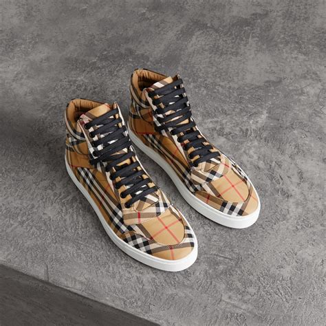 mens burberry sneaker|burberry vintage check sneakers men's.